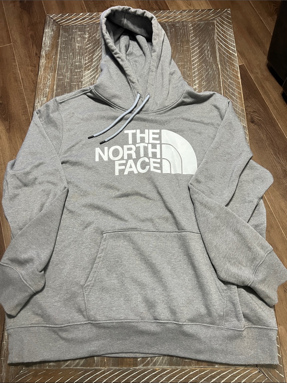 The North Face Light Gray Logo Hooded Sweatshirt